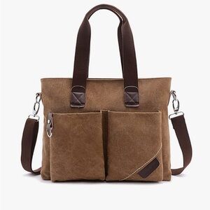 Women’s Tolfe Brown Canvas crossbody bag